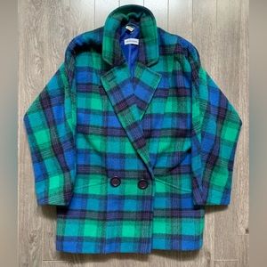 Steilmann Vintage Plaid Coat - Size 10